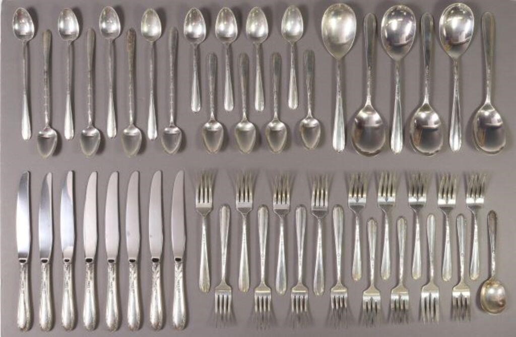 (48) ONEIDA HEIRESS STERLING FLATWARE