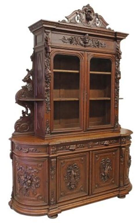 MONUMENTAL FRENCH CARVED OAK HUNT 2f6d59