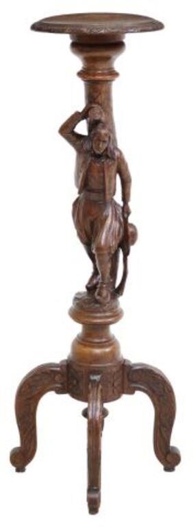 FRENCH BRETON FIGURAL CARVED PEDESTALFrench 2f6d7a