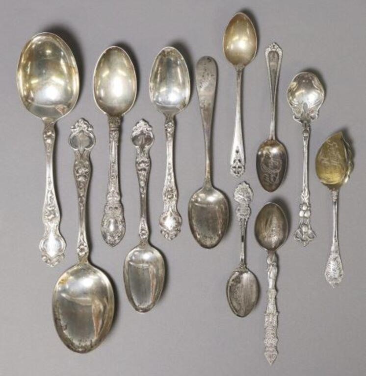 (12) STERLING FLATWARE, SOUVENIR