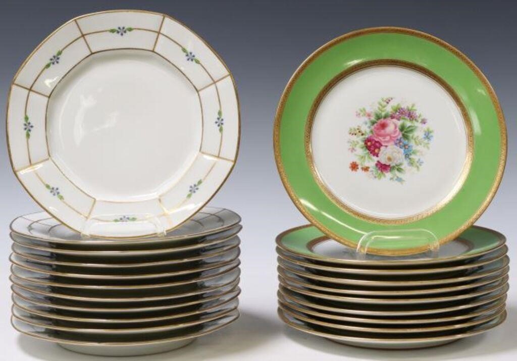  21 FRENCH LIMOGES PORCELAIN LUNCHEON 2f6daa