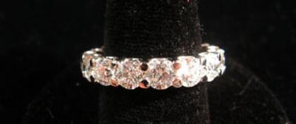 18 karat white gold and diamond eternity