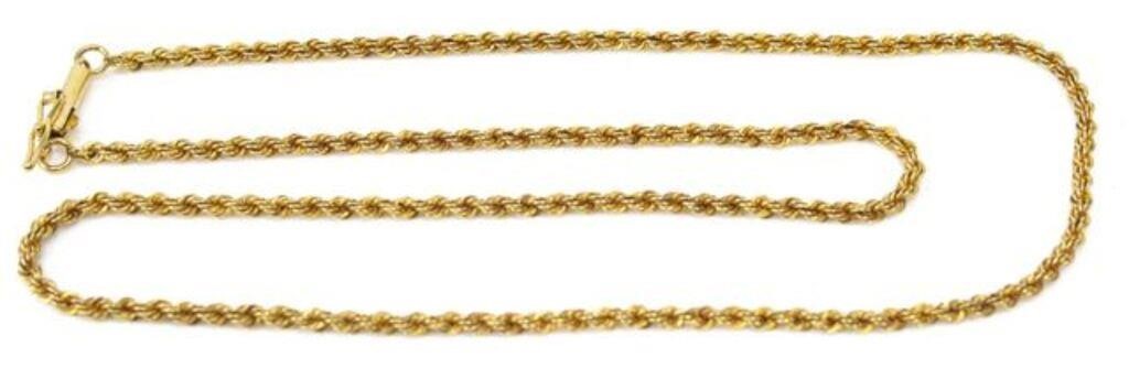 ESTATE 14KT YELLOW GOLD 16 ROPE 2f6db2