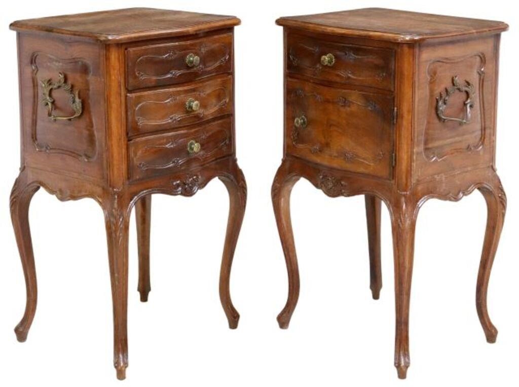  2 ITALIAN LOUIS XV STYLE WALNUT 2f6ddb