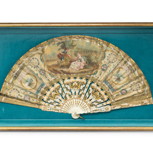 A Continental Painted and Gilt-Decorated