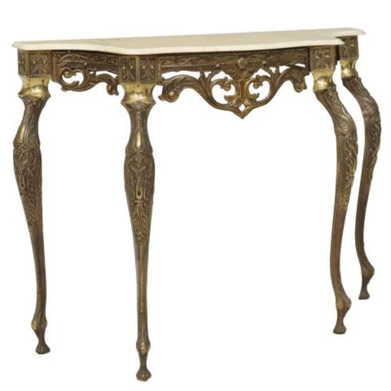 ITALIAN MARBLE-TOP & GILT METAL