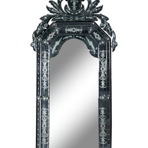 A Venetian Etched Glass Mirror 20th 2f6e2a