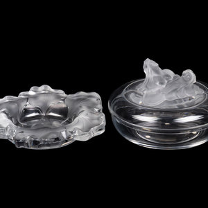 A Lalique Capucines Bowl and Another