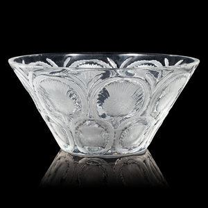 A Lalique Thistle Bowl 20th Century with 2f6e59