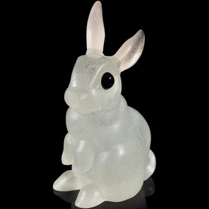 A Daum Rabbit Figure signed Daum 2f6e6b