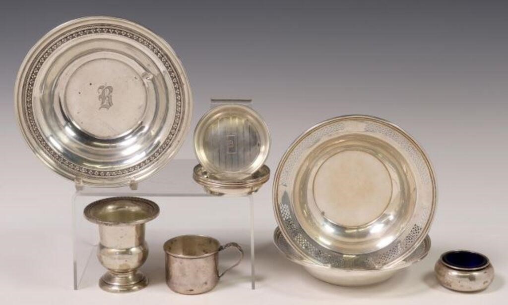  10 STERLING SILVER ASSORTED TABLEWARE 2f6ea0