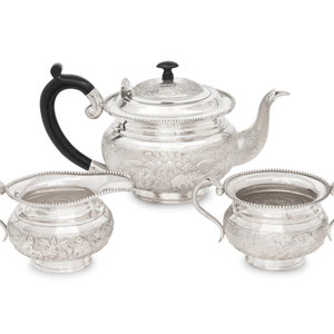 A Mexican Silver Three Piece Tea 2f6f0e