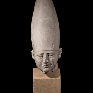 A Cast Stone Head of a Pharaoh 2f6f33