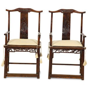 A Pair of Chinese Hardwood Ming