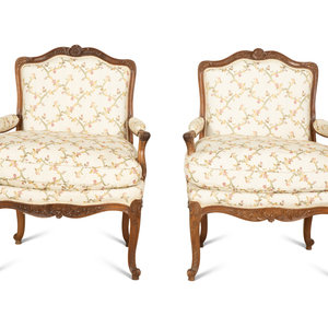 A Pair of Louis XV Style Carved