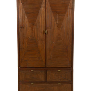 A McGuire Faux-Bamboo Armoire
20th