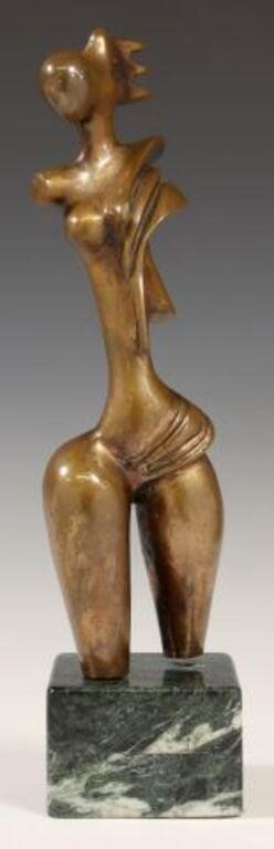 MODERNIST BRONZE SCULPTURE FEMALE 2f6f94