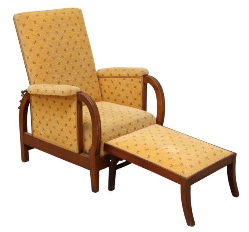 (2) ART DECO RECLINING LOUNGE CHAIR