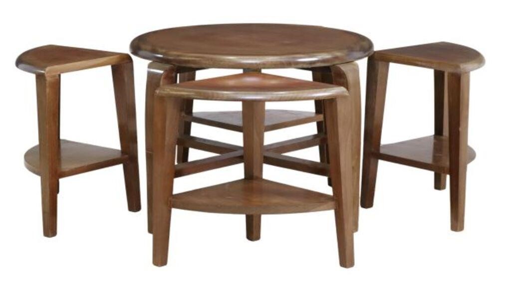  5PCS ITALIAN ART DECO TABLE WITH 2f6fc8