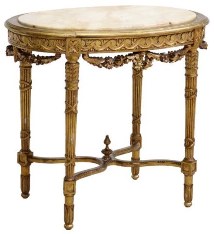 LOUIS XVI STYLE MARBLE TOP GILTWOOD 2f6ffe