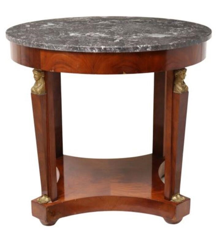 FRENCH EMPIRE STYLE MARBLE-TOP