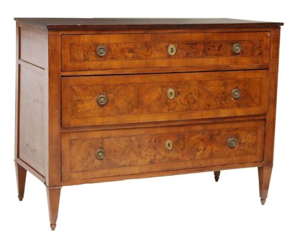 ITALIAN NEOCLASSICAL BANDED THREE DRAWER 2f70d8