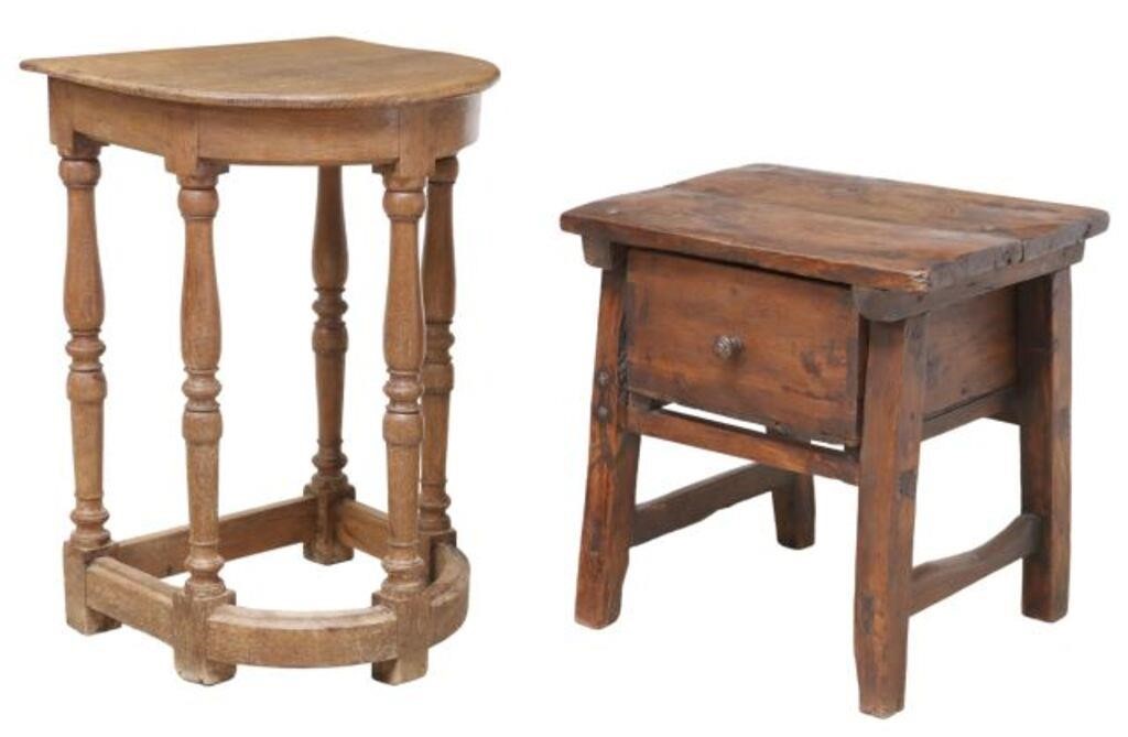  2 RUSTIC CONTINENTAL SIDE TABLE 2f7110