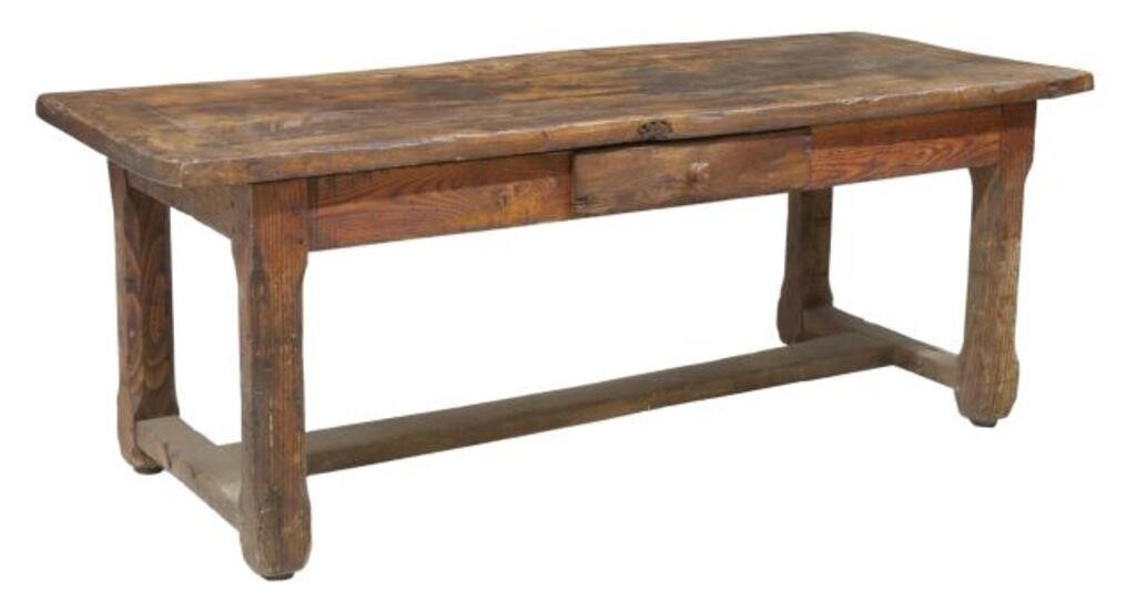 FRENCH REFECTORY TRESTLE TABLE,