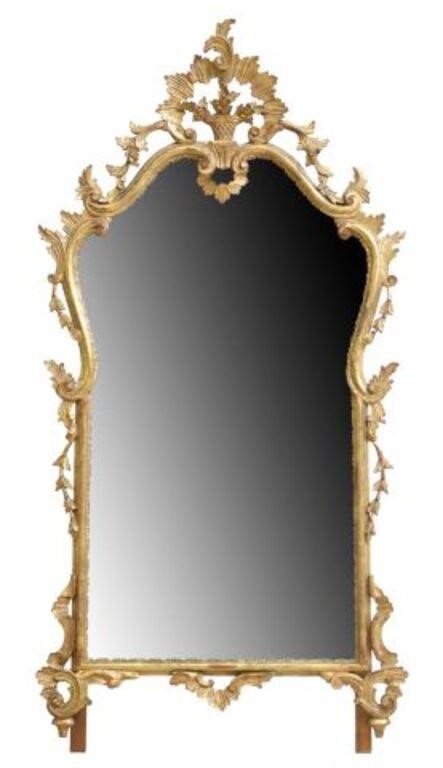 FLORENTINE ROCAILLE GILT WALL MIRRORFlorentine