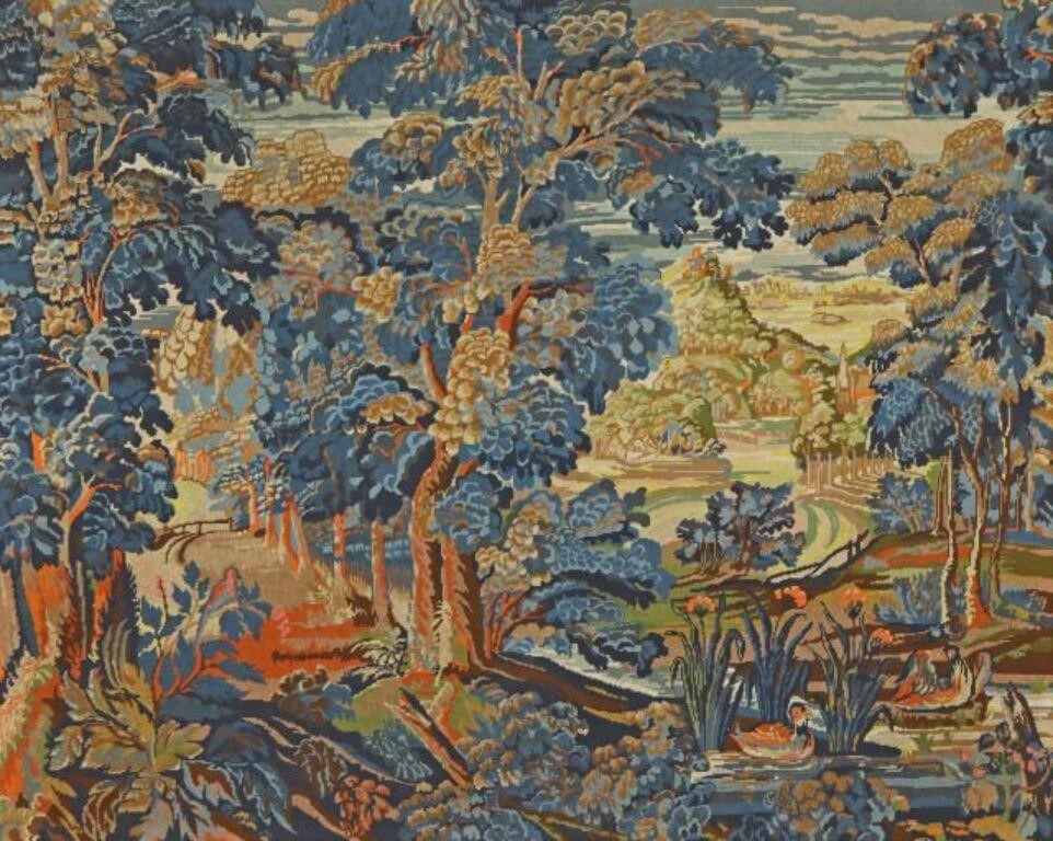 FRAMED NEEDLEPOINT TAPESTRY LANDSCAPEFramed 2f7137