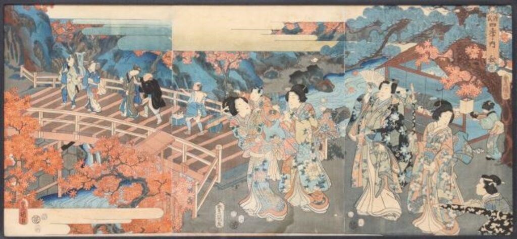UTAGAWA KUNISADA (1786-1865) WOODBLOCK