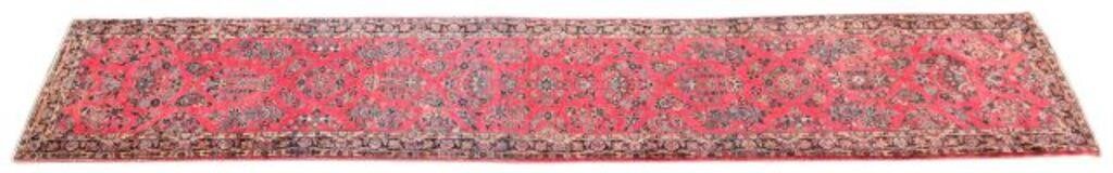 HAND-TIED PERSIAN SAROUKH RUNNER,