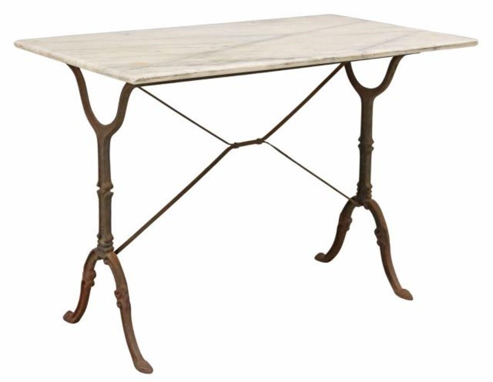 FRENCH MARBLE TOP CAST IRON BISTRO 2f717c