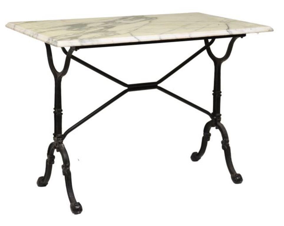 FRENCH MARBLE TOP CAST IRON BISTRO 2f717d