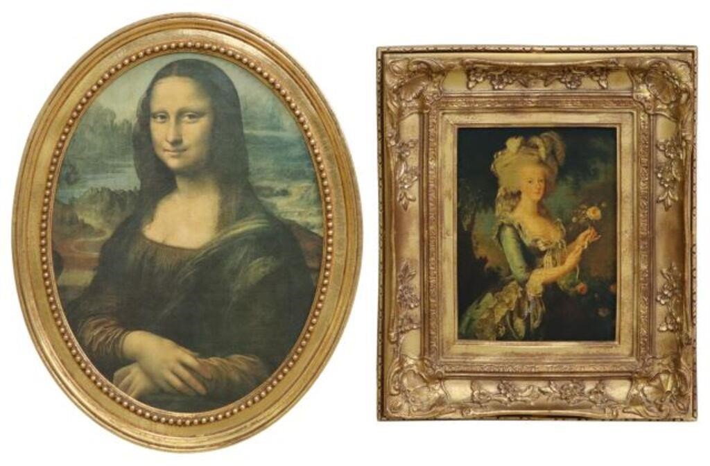  2 FRAMED PRINTS MONA LISA MARIE 2f71c4