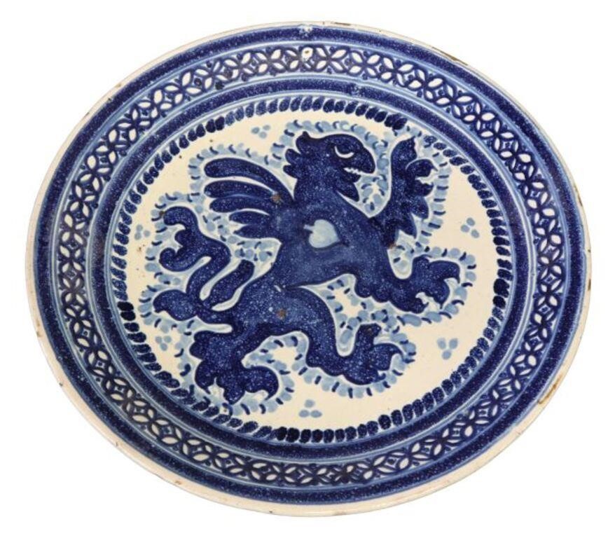 TALAVERA POTTERY CHARGER GRIFFIN