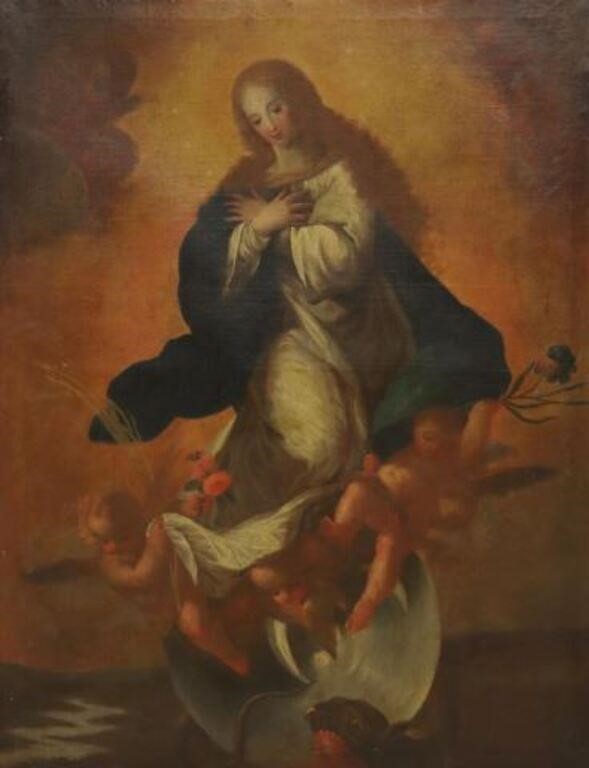 SPANISH SCHOOL PAINTING LA INMACULADA