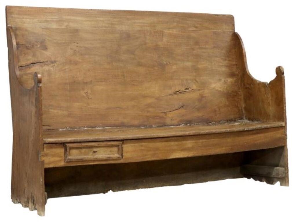 RUSTIC SPANISH HIGHBACK HALL BENCH  2f723a