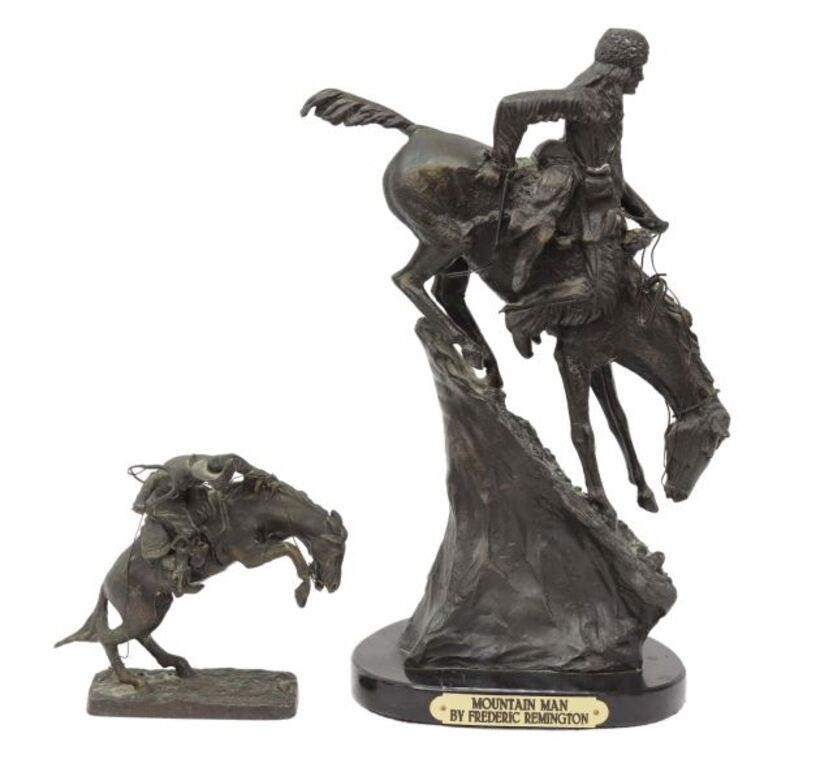 (2) AFTER REMINGTON WESTERN BRONZE