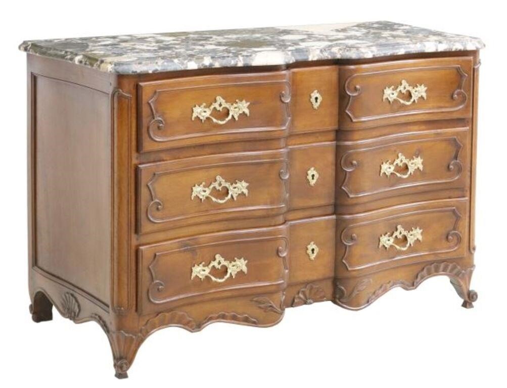 FRENCH LOUIS XV STYLE MARBLE-TOP