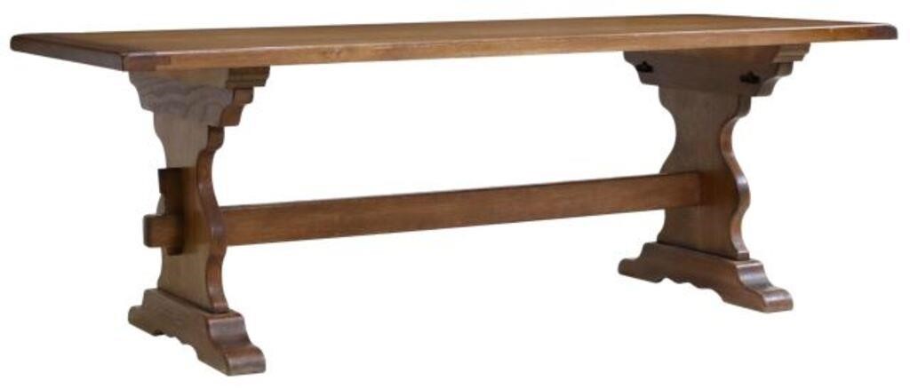 FRENCH OAK MONASTERY OR REFECTORY TABLE,