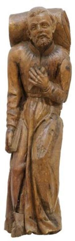 FIGURAL CARVED RELIGIOUS ARCHITECTURAL