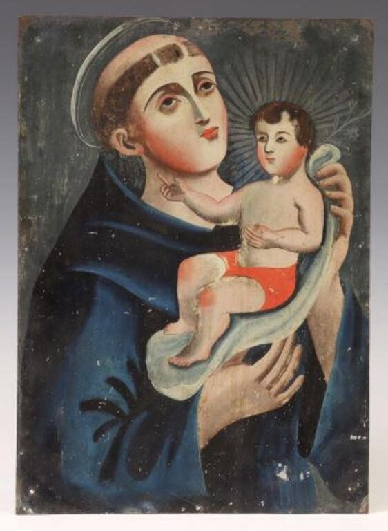 OIL ON TIN RETABLO SAN ANTONIO 2f72de