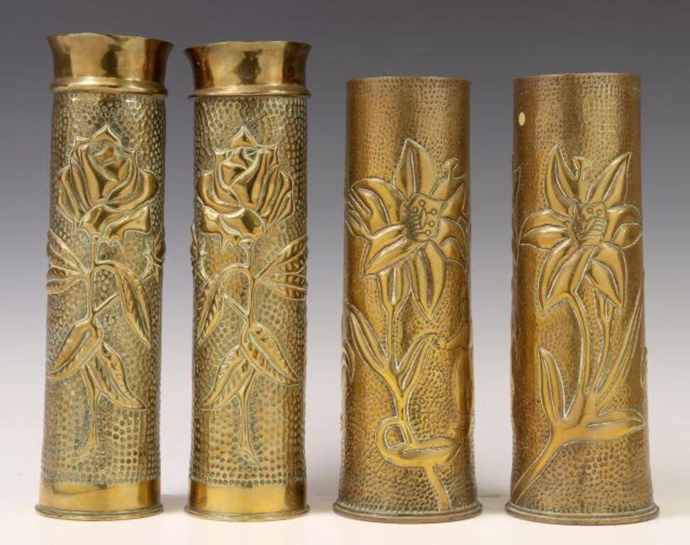 (4) WWI-ERA TRENCH ART ARTILLERY