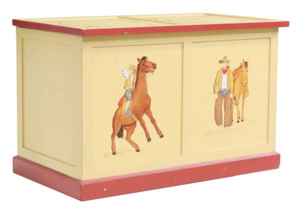 WESTERN STYLE PAINT DECORATED STORAGE