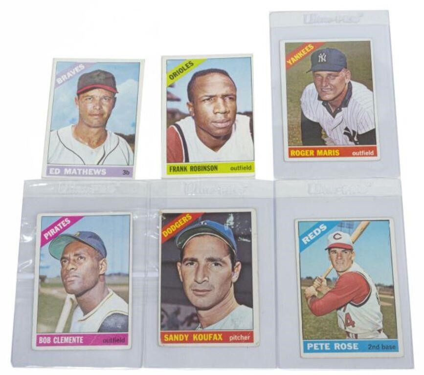  6 TOPPS 1966 BALL CARDS CLEMENTE  2f7375