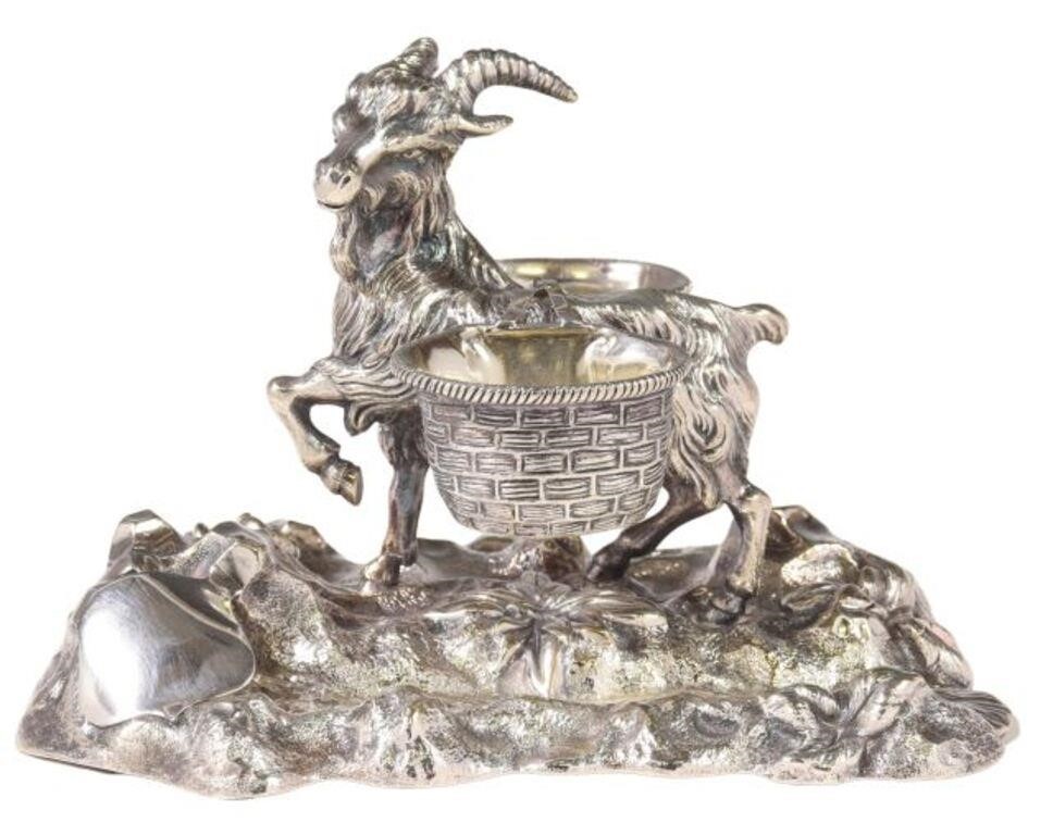 VICTORIAN NOVELTY SILVERPLATE GOAT