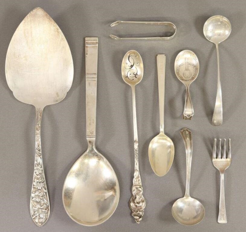  9 ASSORTED STERLING SILVER FLATWARE  2f7384