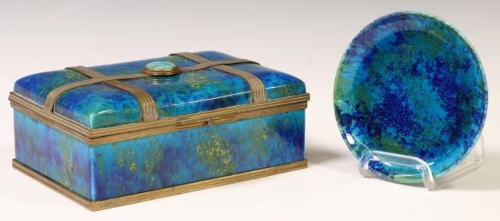 2) SEVRES FLAMBE TABLE BOX & PAUL JEAN