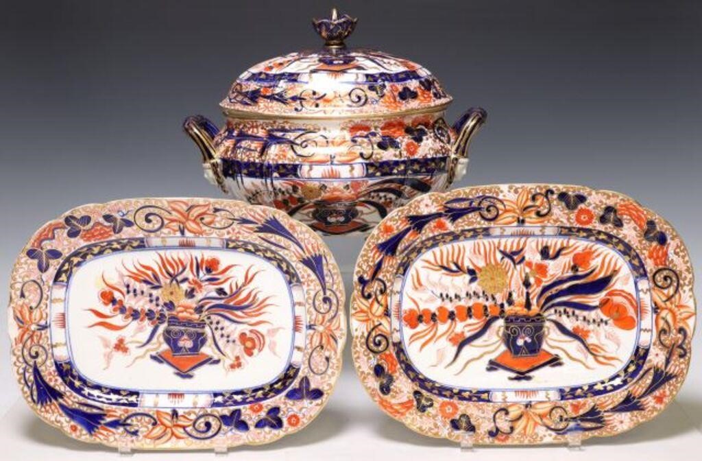  3 ENGLISH IMARI PATTERN SOUP 2f73a7